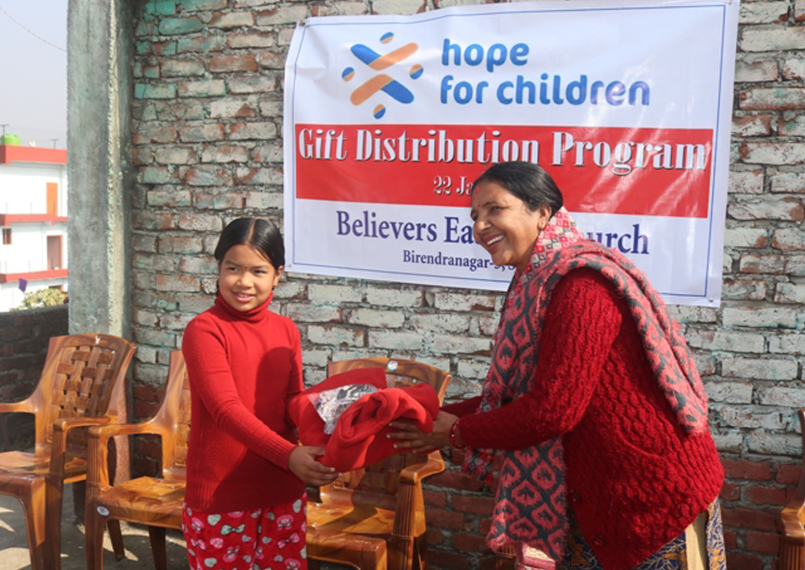 Jacket distributed to poor children in Birendranagar